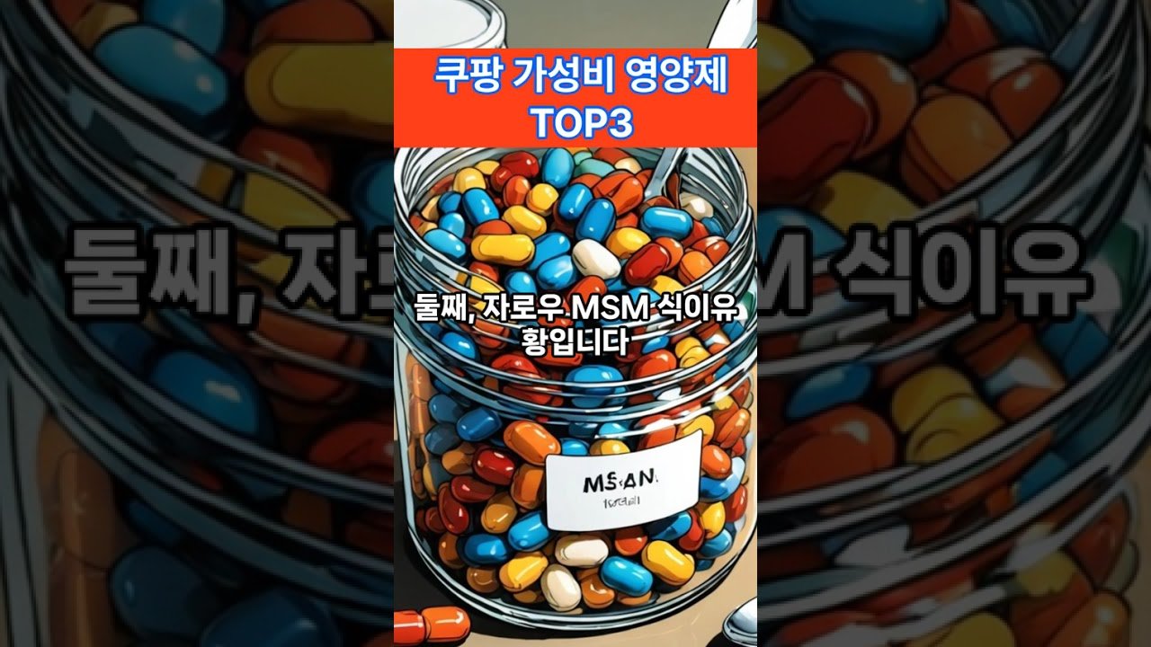 쿠팡 가성비 영양제 TOP3 추천