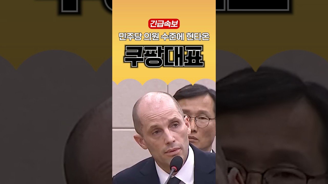 민주당 의원 수준에 현타온 쿠팡 대표의 고백