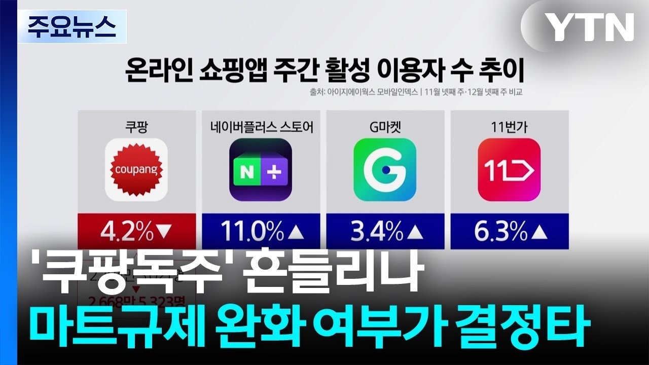 쿠팡 독주 흔들리나? 마트 규제 완화 여부가 결정타