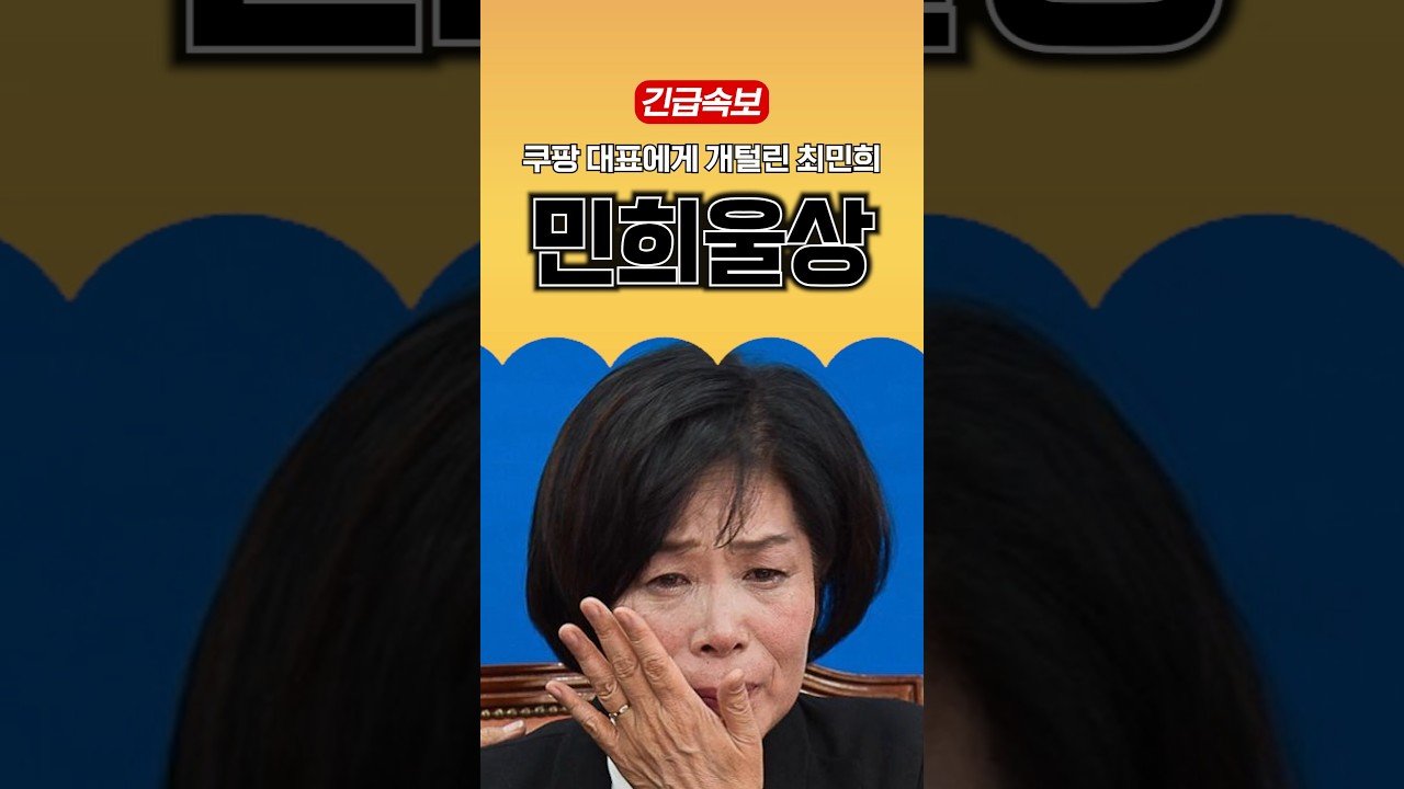 쿠팡 대표에게 시비걸다 역관광 당한 최민희