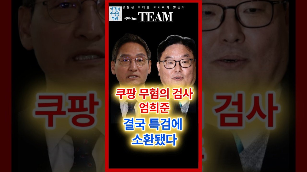 쿠팡 무혐의 검사 엄희준, 결국 특검 소환
